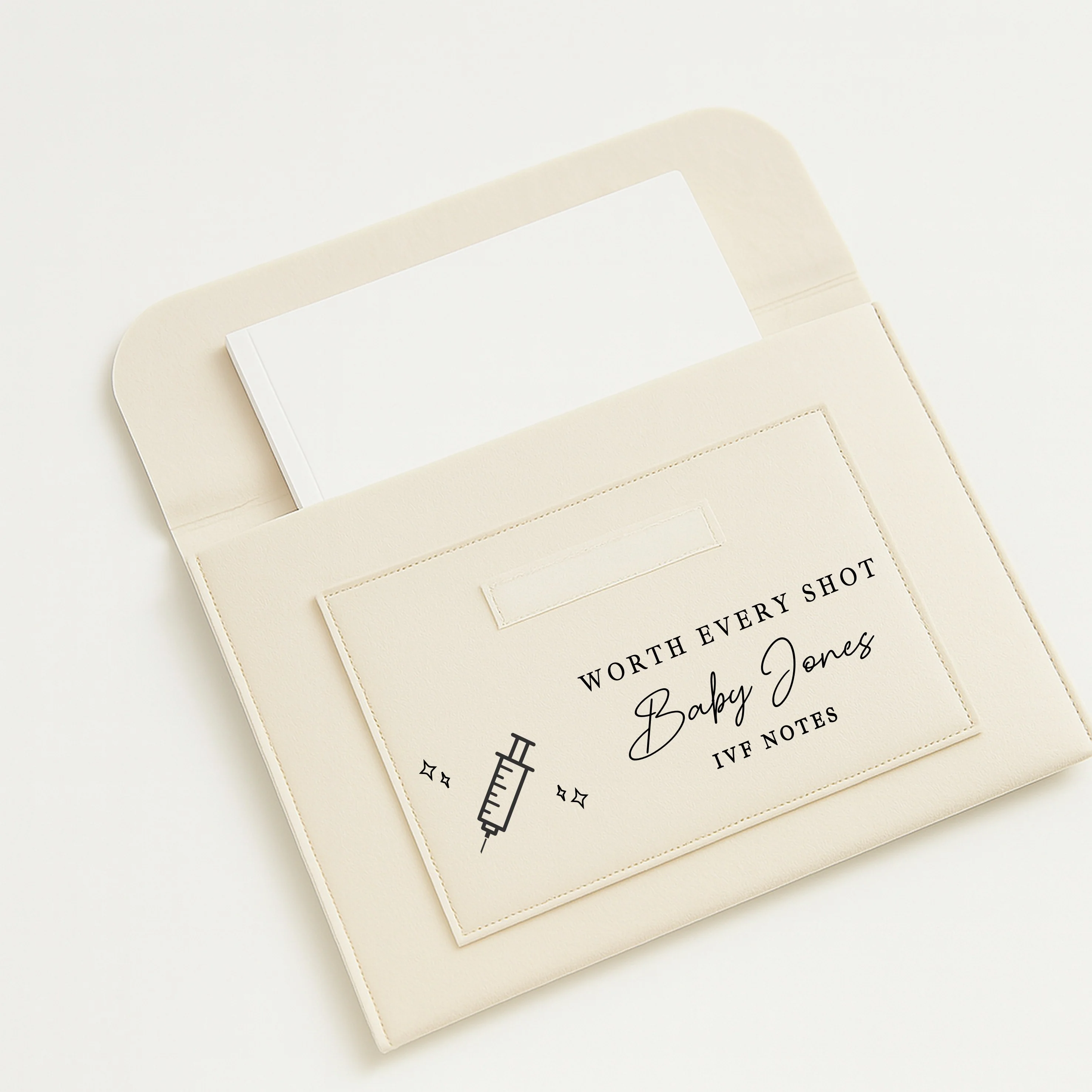 Personalised Worth Every Shot IVF Maternity/Pregnancy Notes Folder - Image 2