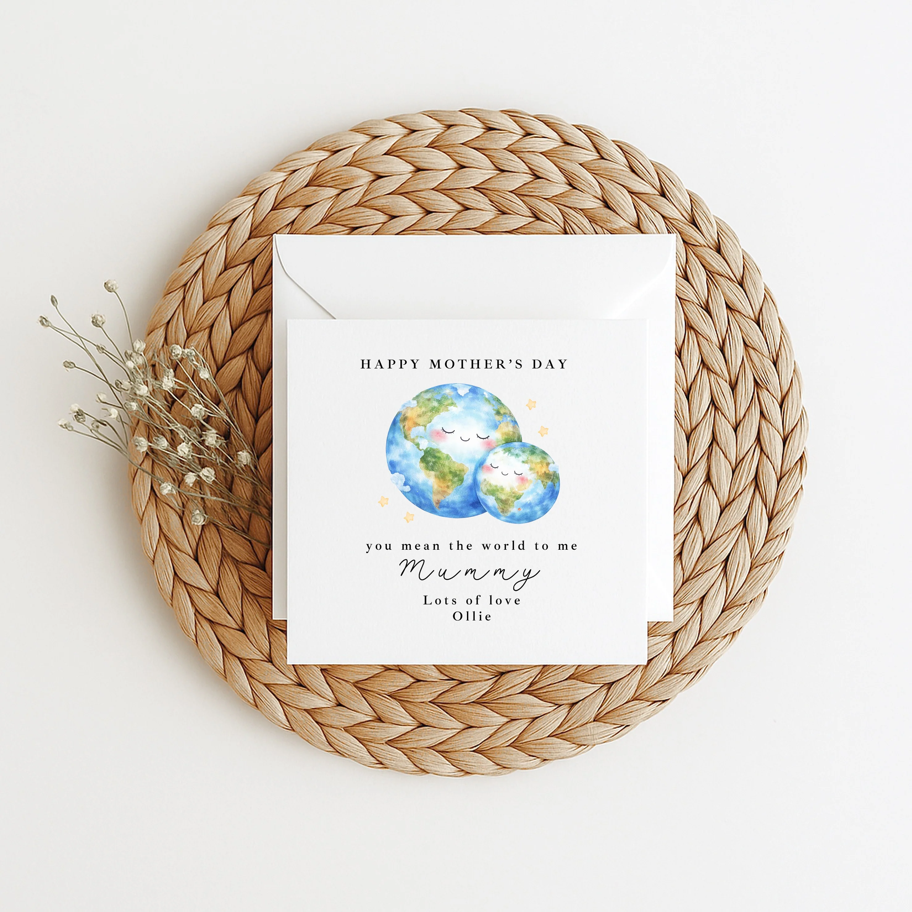 Personalised You Mean The World Happy Mother's Day Card - Image 2