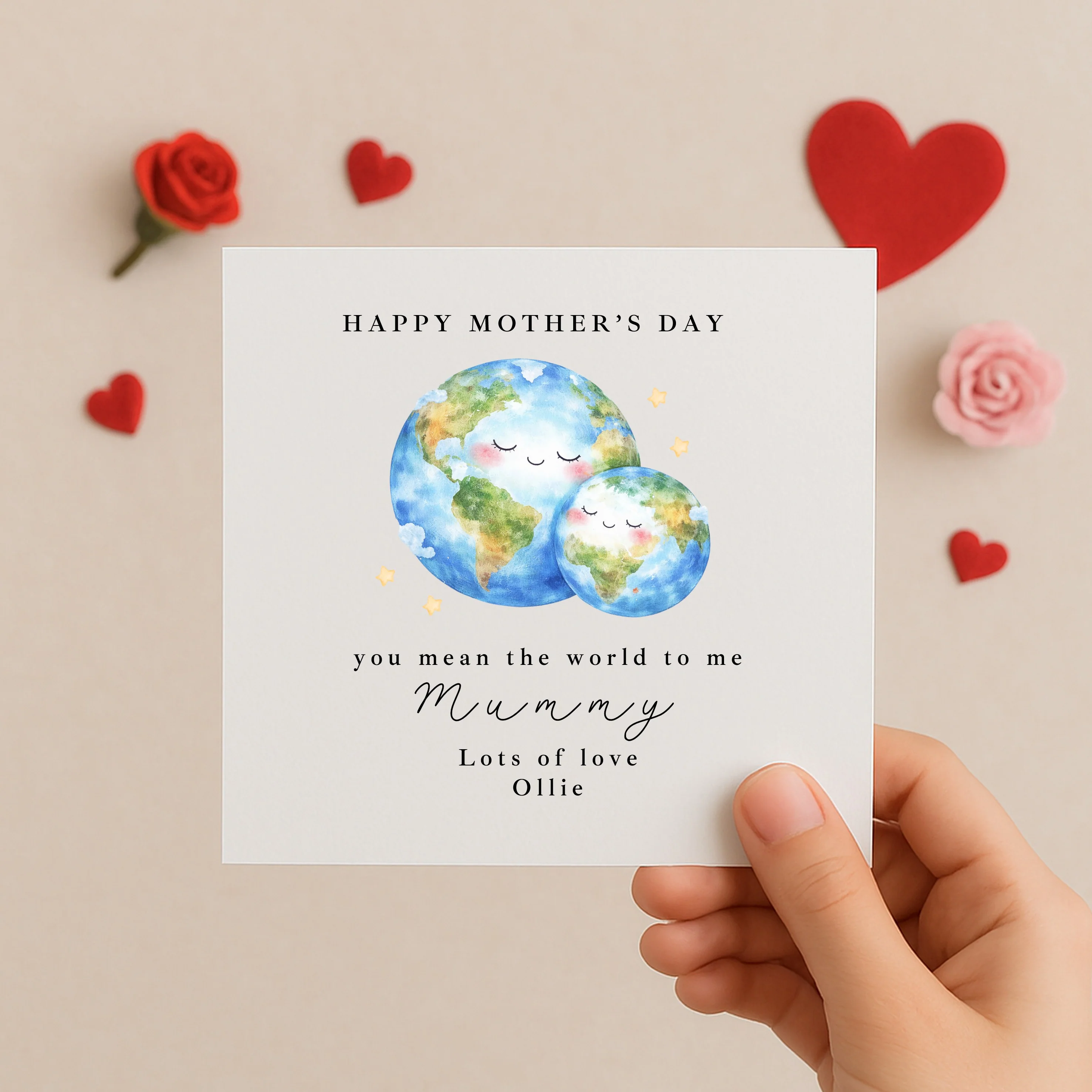 Personalised You Mean The World Happy Mother's Day Card - Image 6