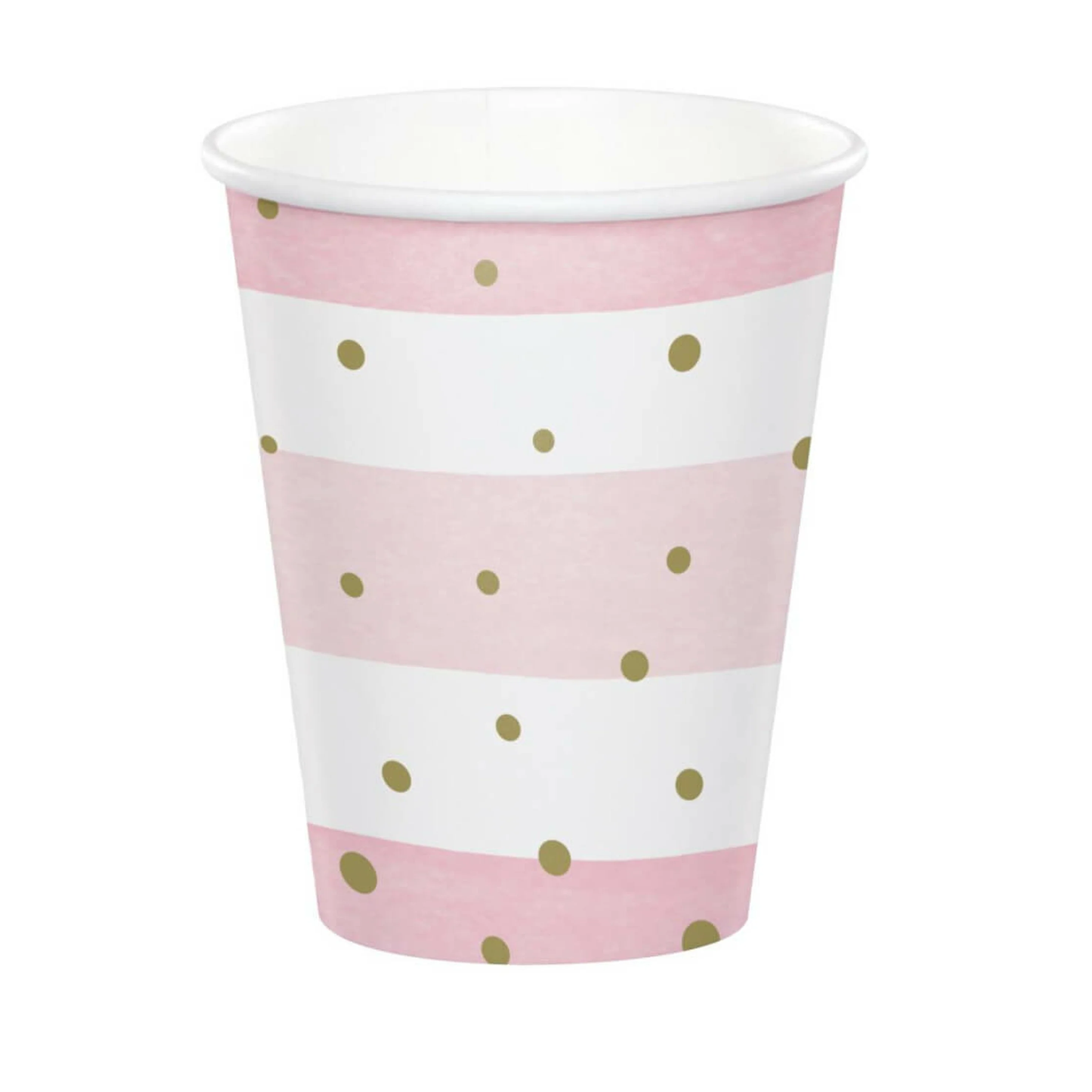 Pink and Gold Celebration Paper Cups