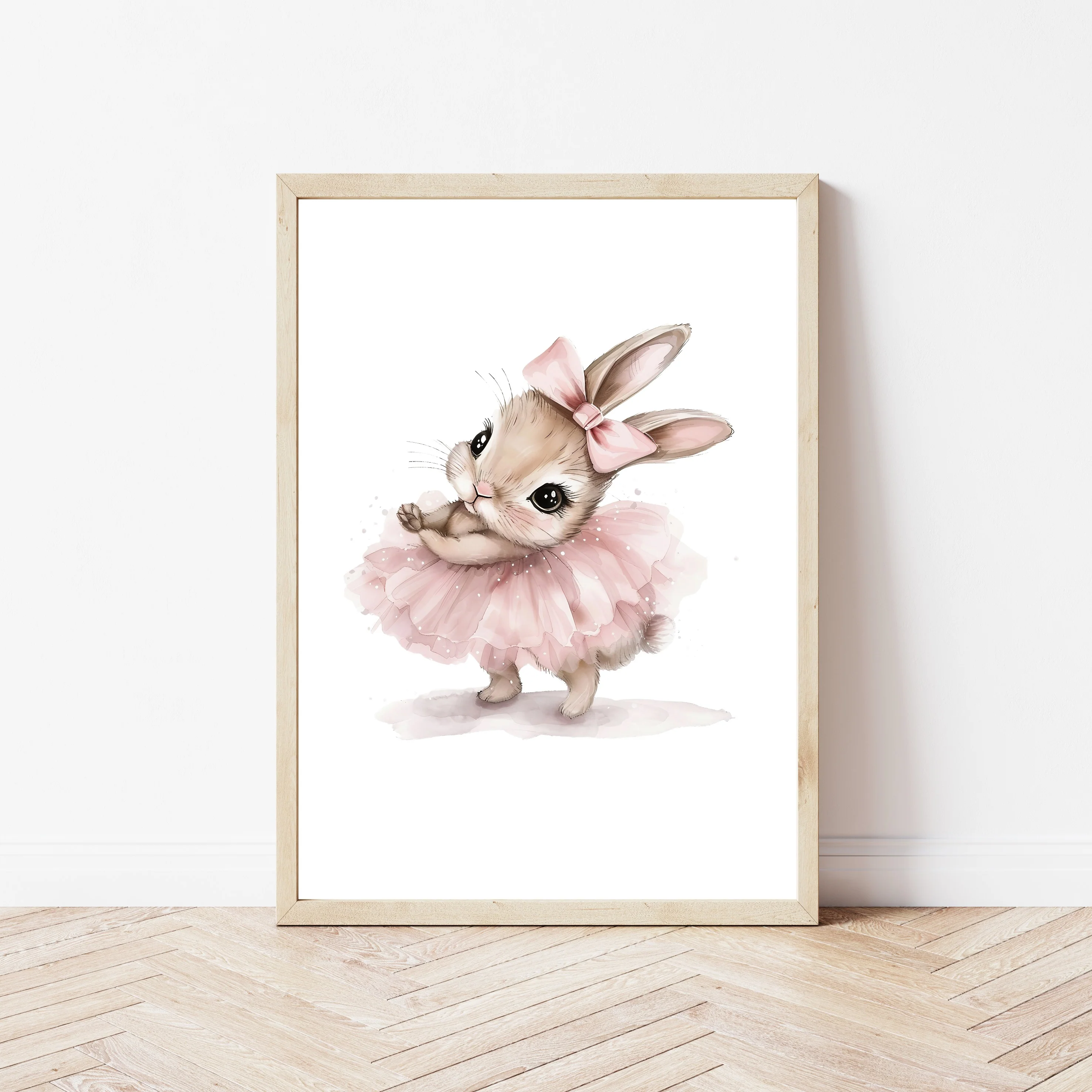 Pink Ballerina Bunny Set of 3 Wall Art - Image 3