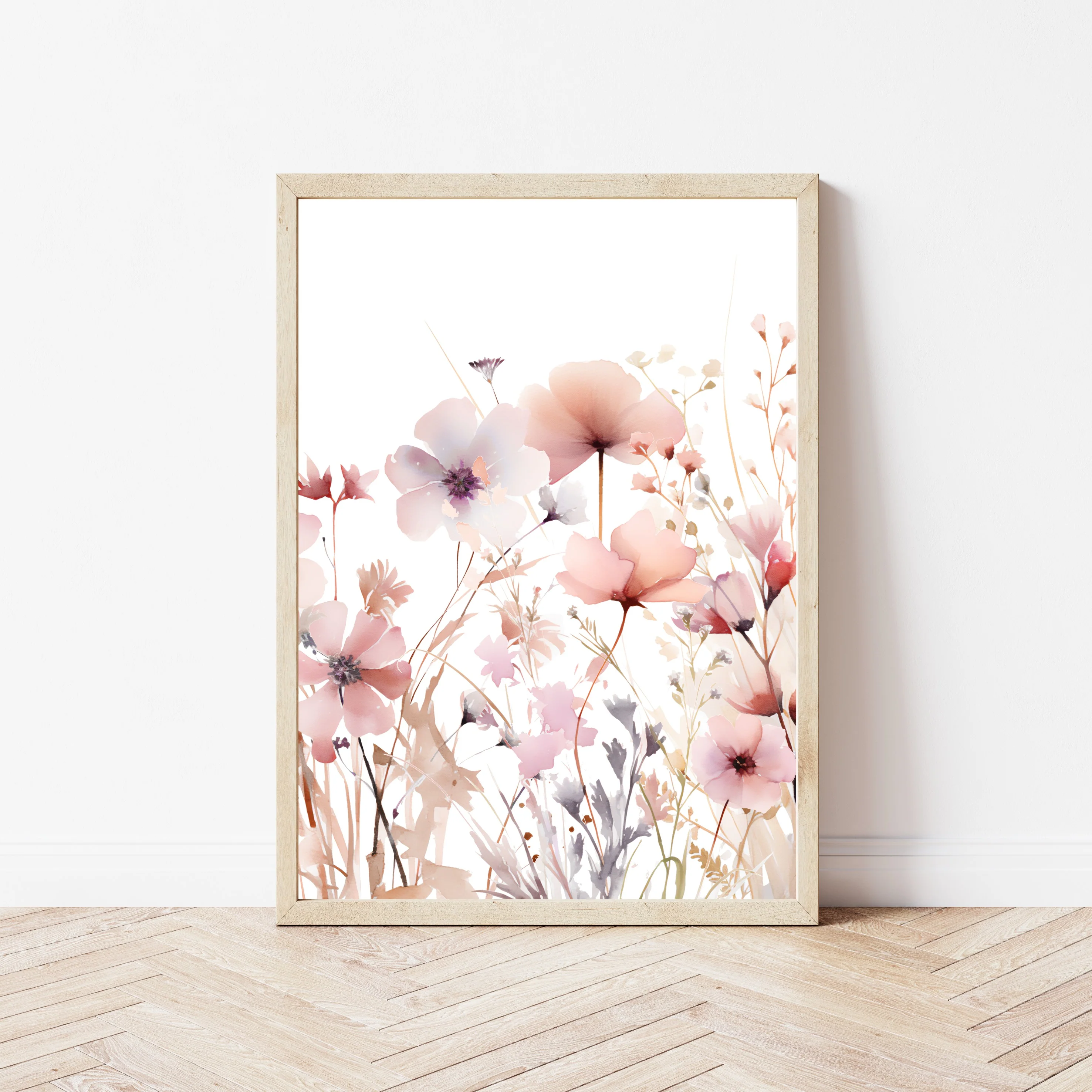 Pink Flowers Set of 3 Wall Art - Image 2