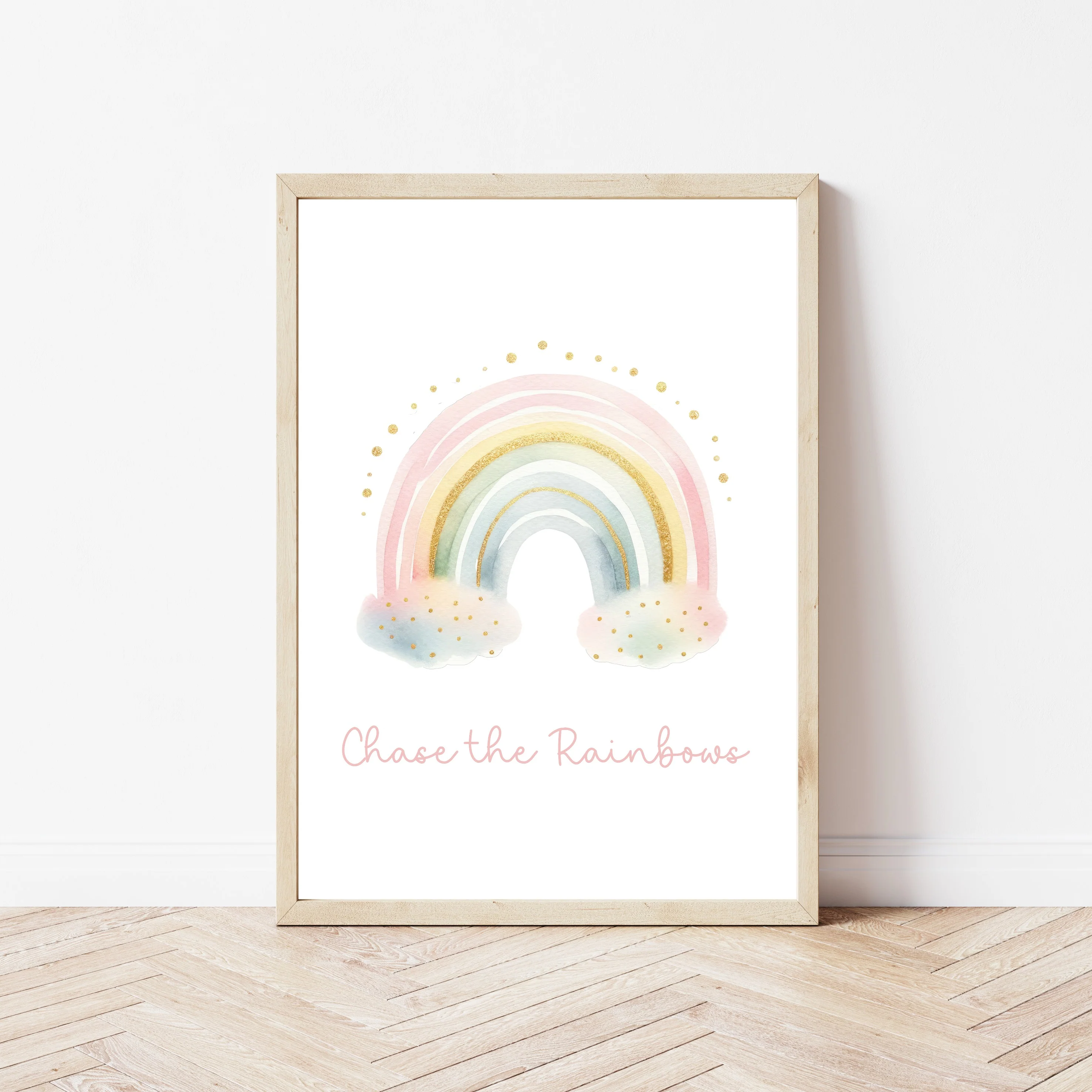Pink Unicorn and Rainbow Set of 3 Wall Art - Image 4