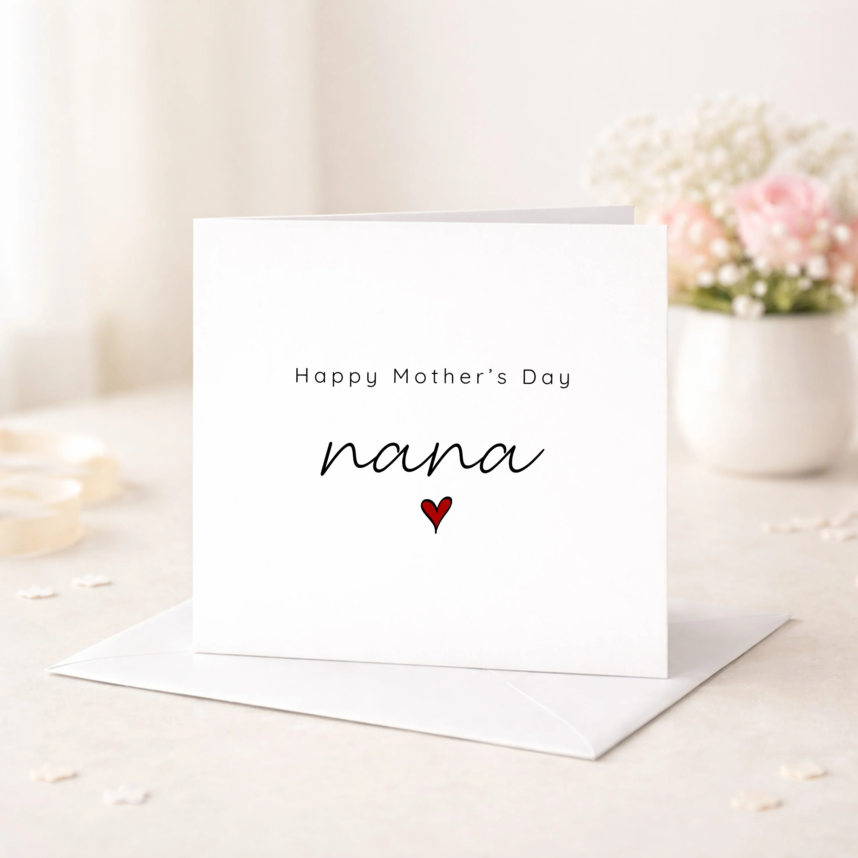 Red Heart Happy Mother's Nana Day Card - Image 5