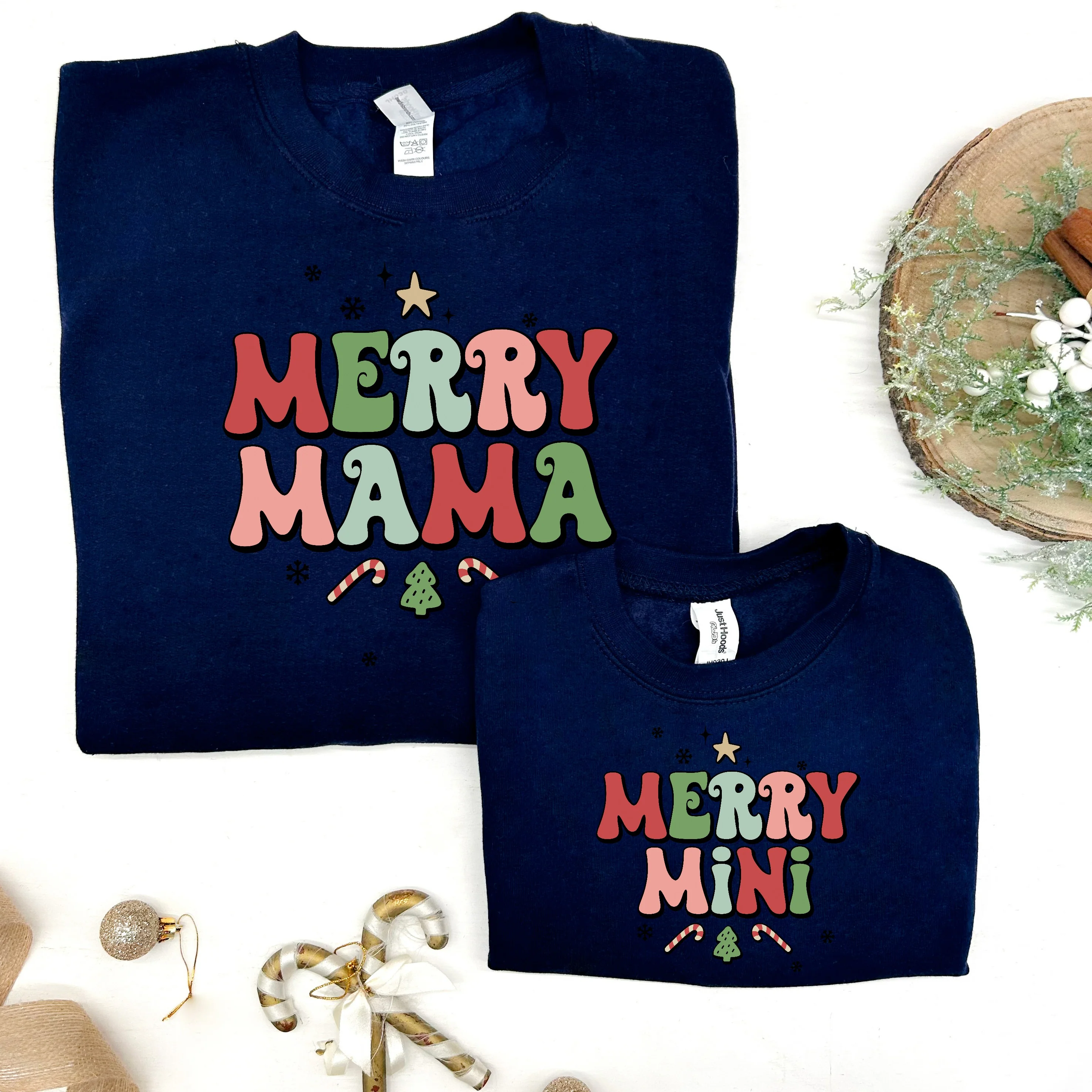 Retro Mama and Mini Christmas Matching Sweatshirts - Image 3