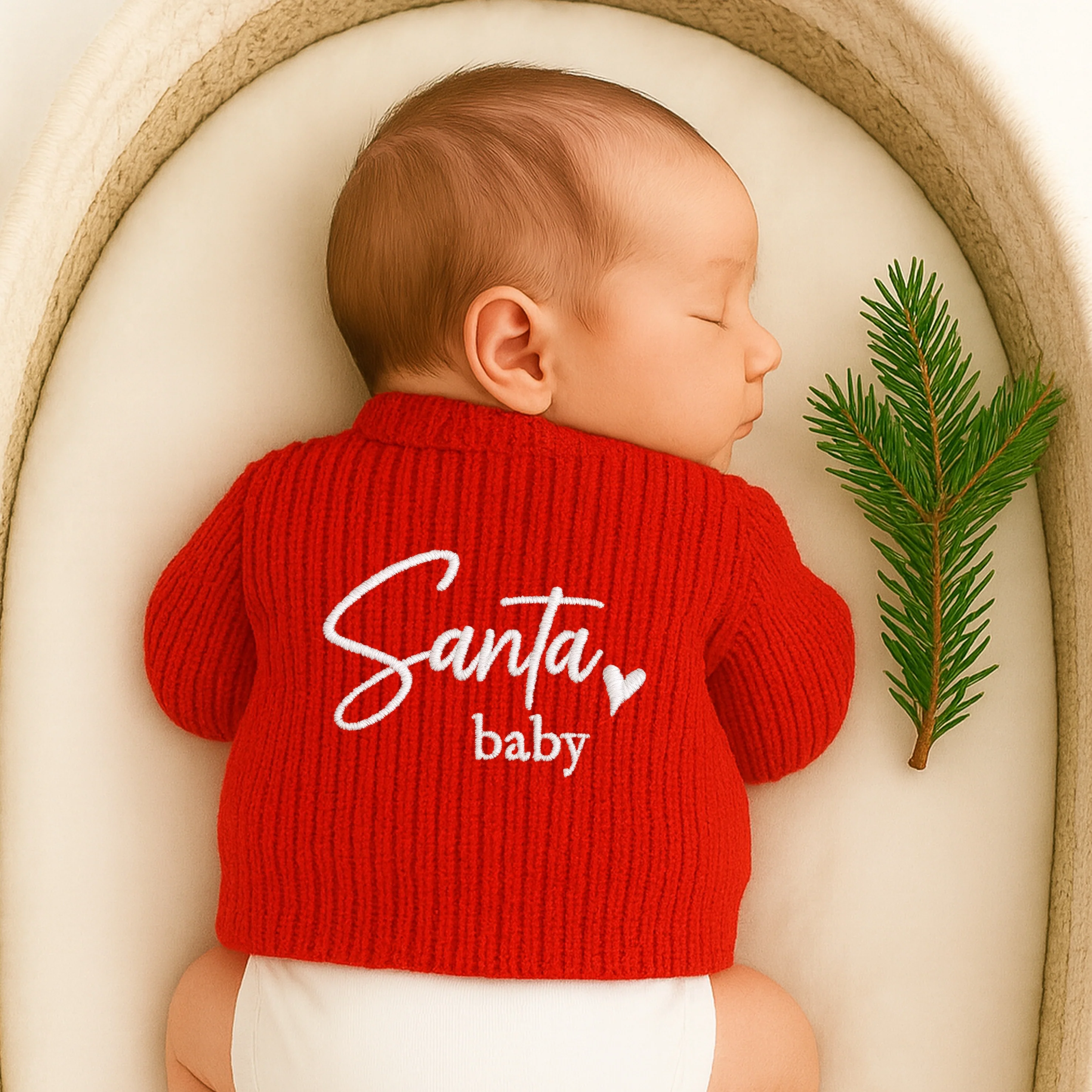 Santa Baby Christmas Cardigan - Image 3