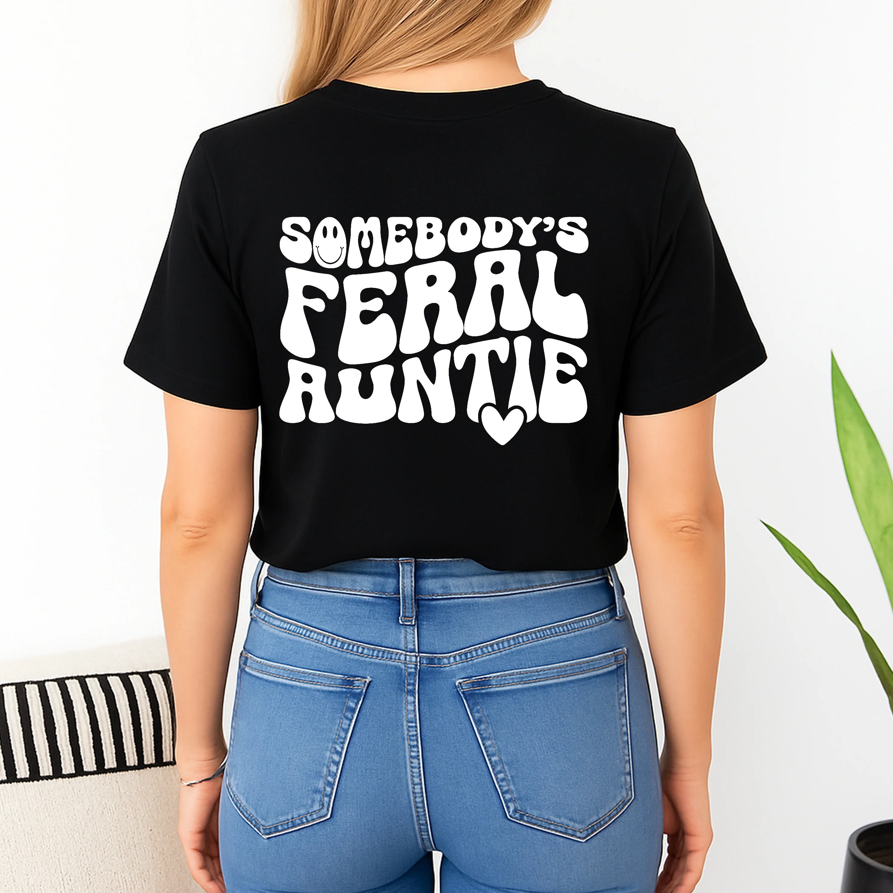 Somebody's Feral Auntie Back Print T-shirt - Image 2