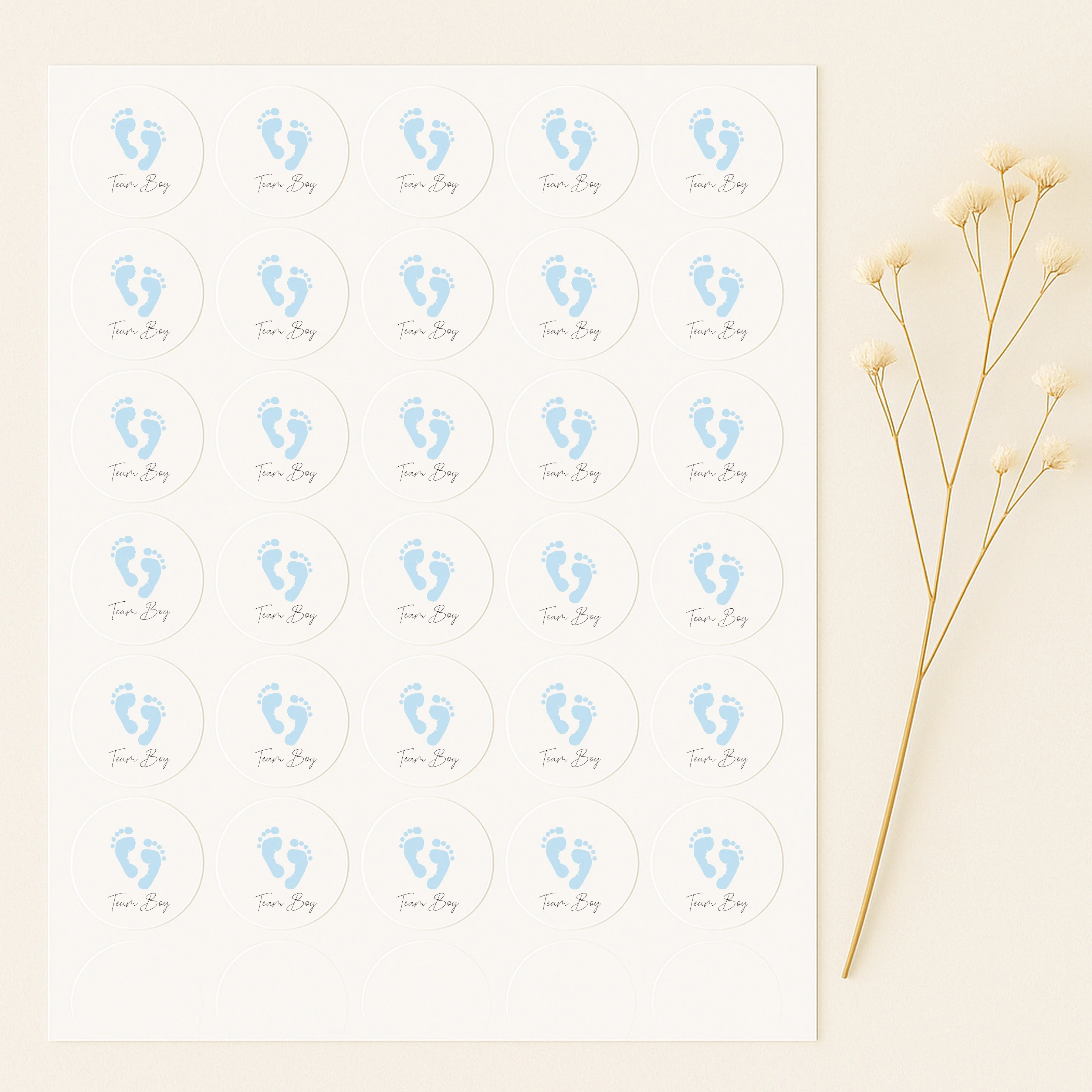 Team Boy/Girl Gender Reveal Stickers - Image 7
