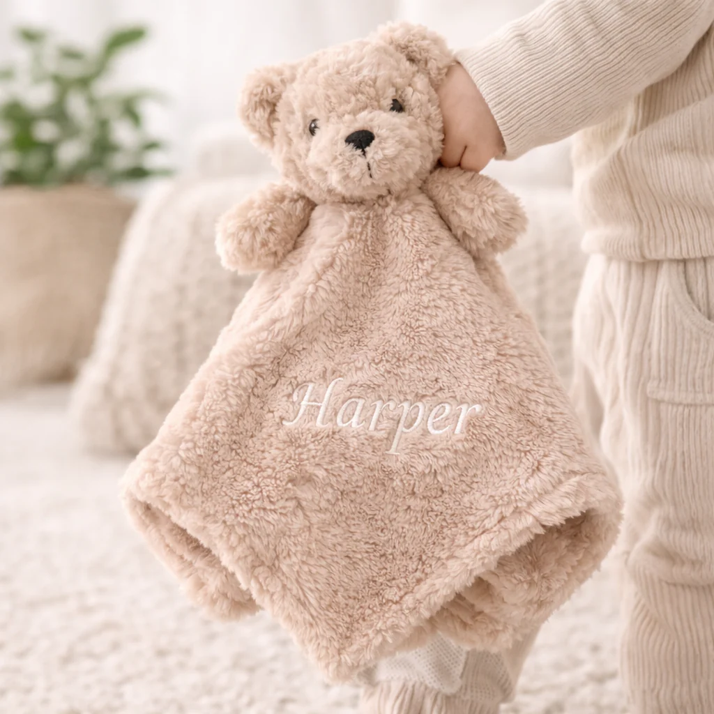 Unisex Beige Dressing Gown & Comforter Personalised Gift Hamper Set - Image 4