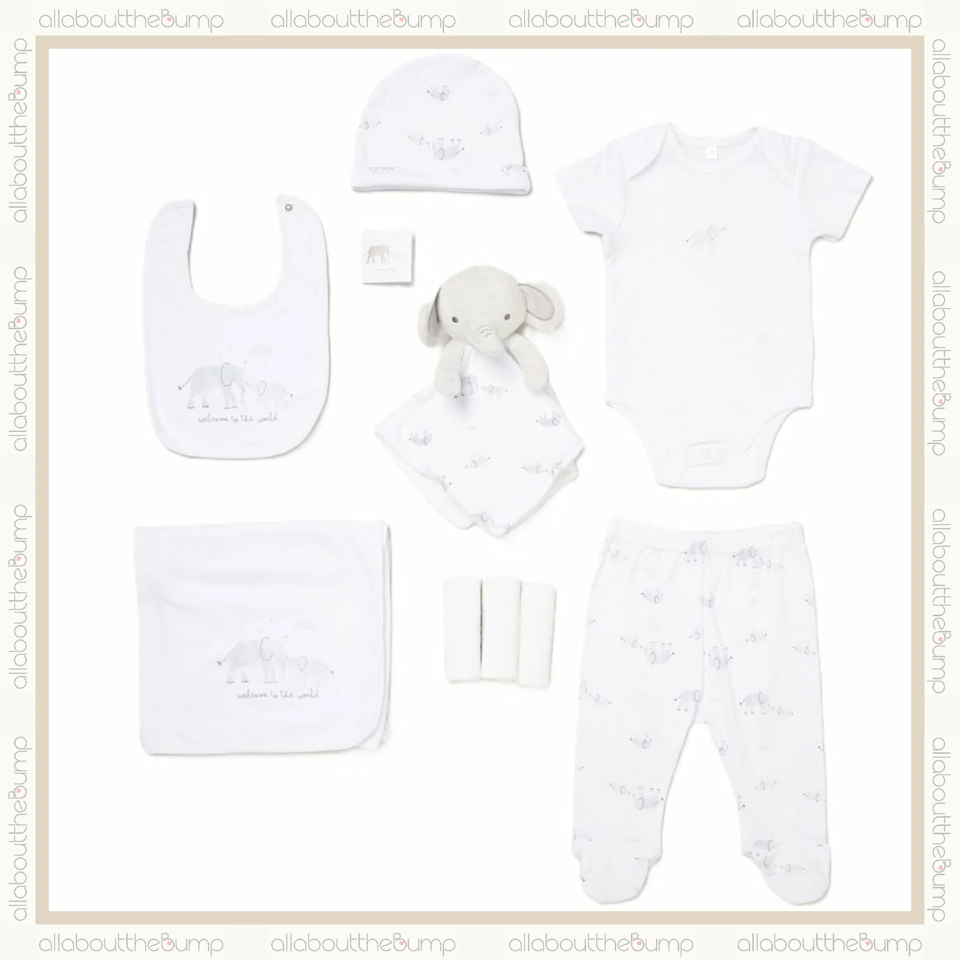 Unisex Elephant 10 Piece Baby Gift Hamper - Image 2