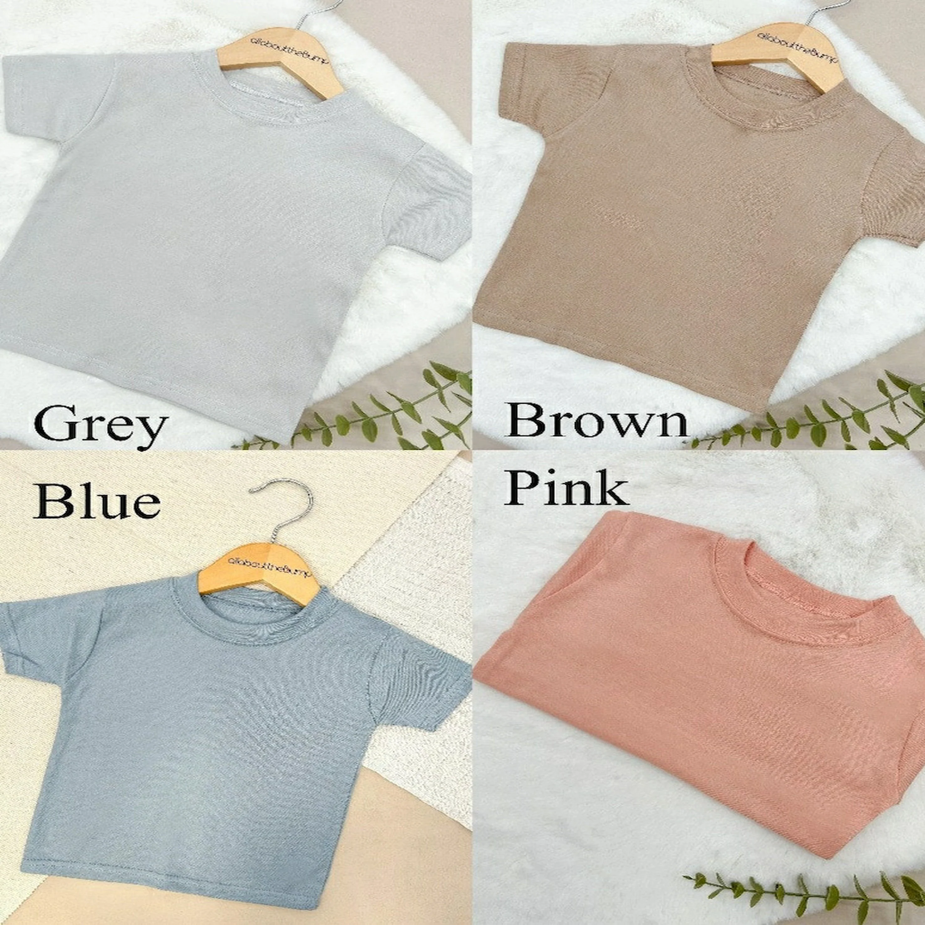 Valentines Red Rabbit T-shirt | Peach Blue Brown Grey - Image 3