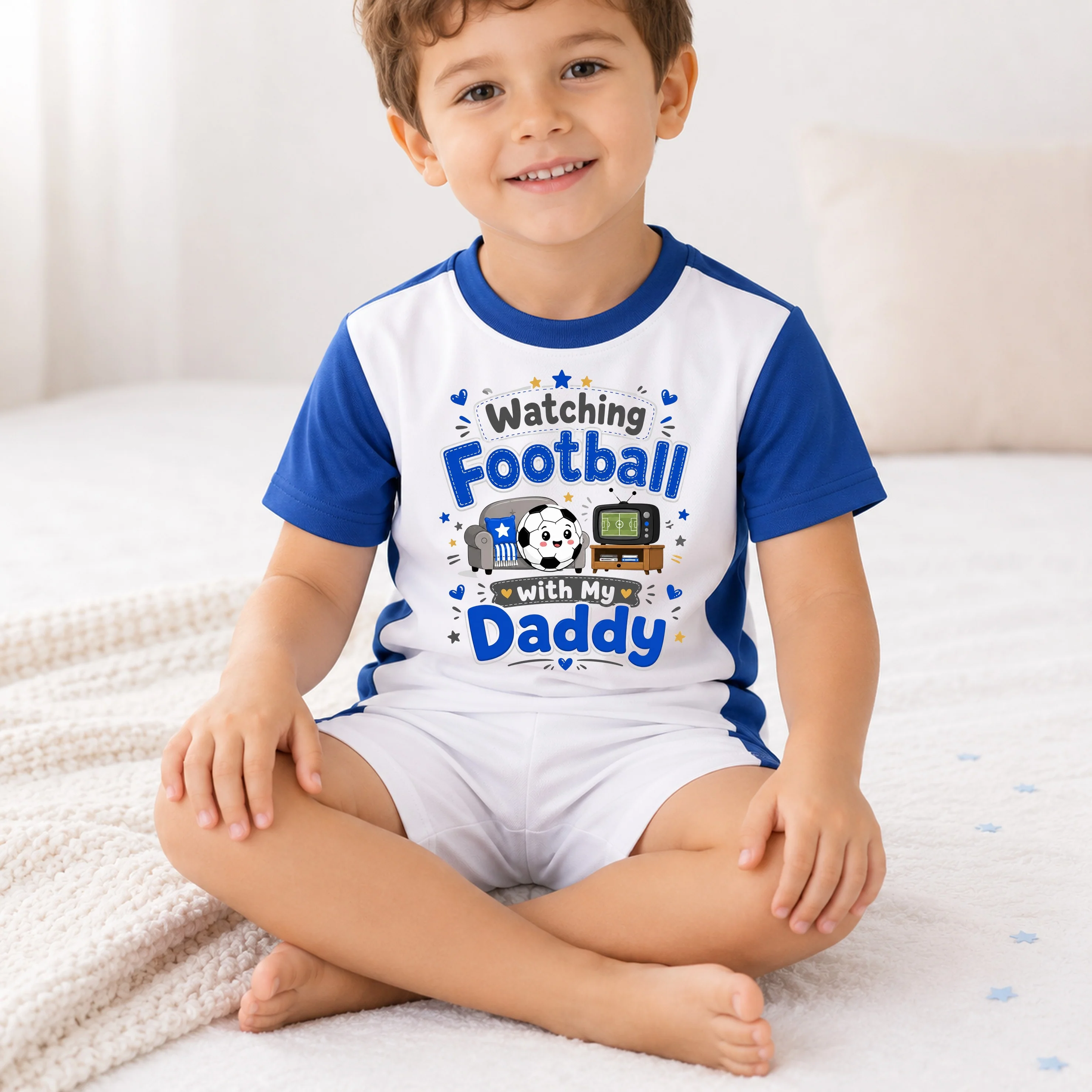 Watching The Football With My Daddy Blue Football Set - Image 3