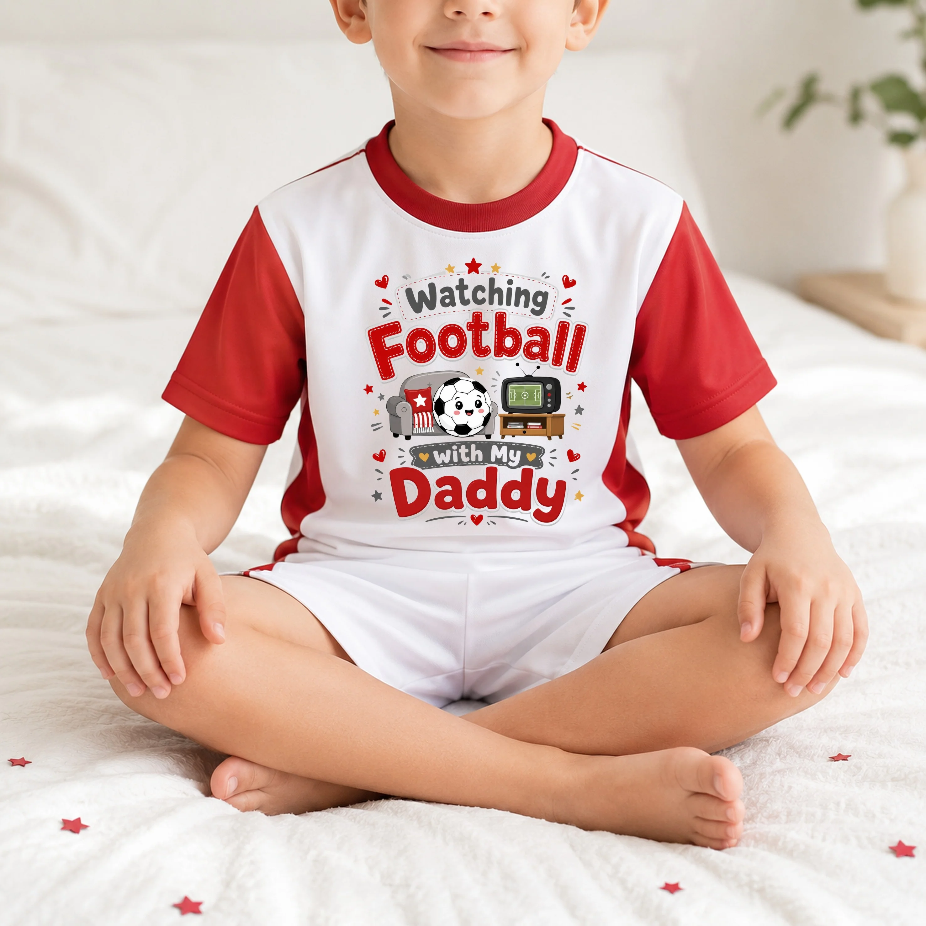 Watching The Football With My Daddy Red Football Set - Image 3