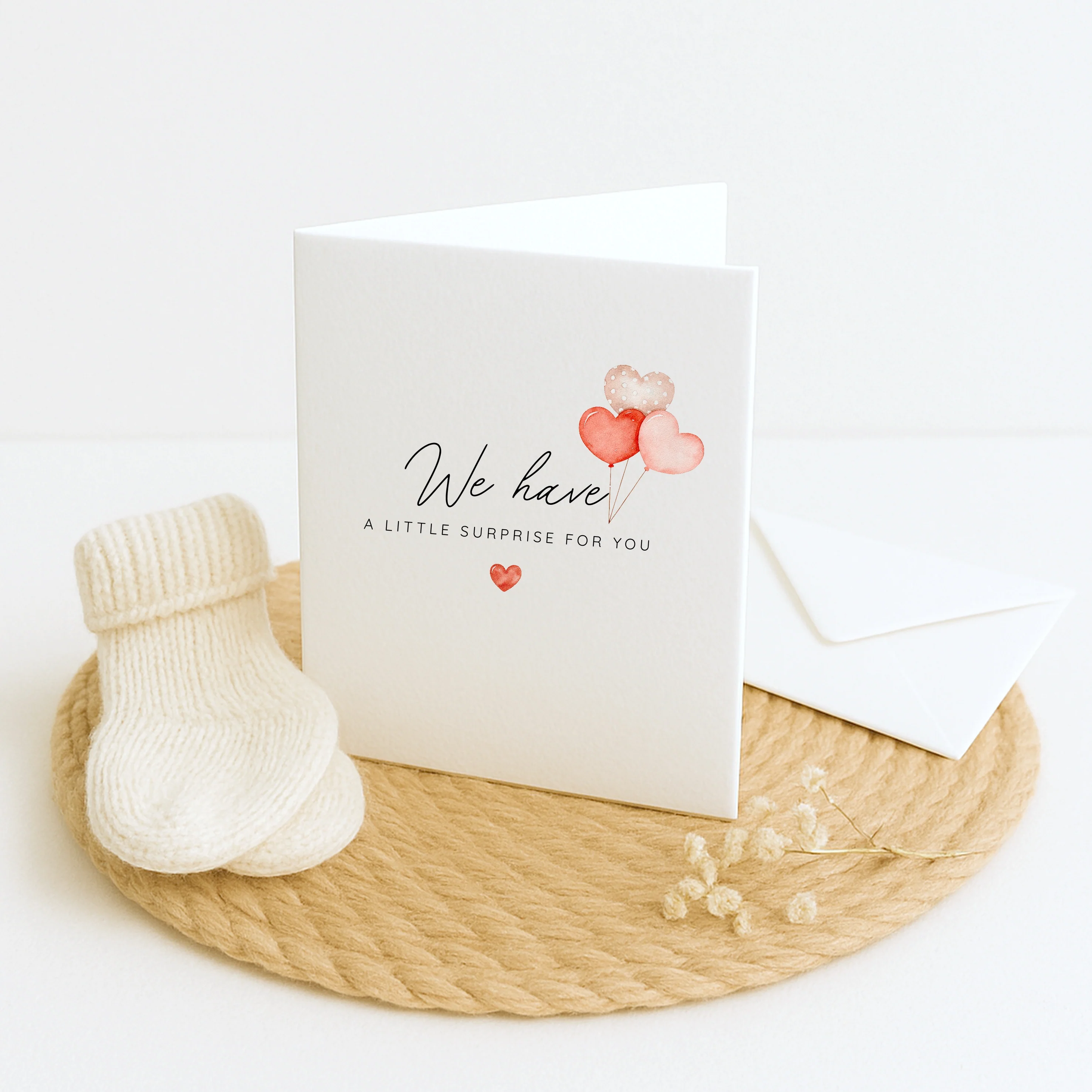 We Have A Little Surpise Baby Announcement Card - Image 4
