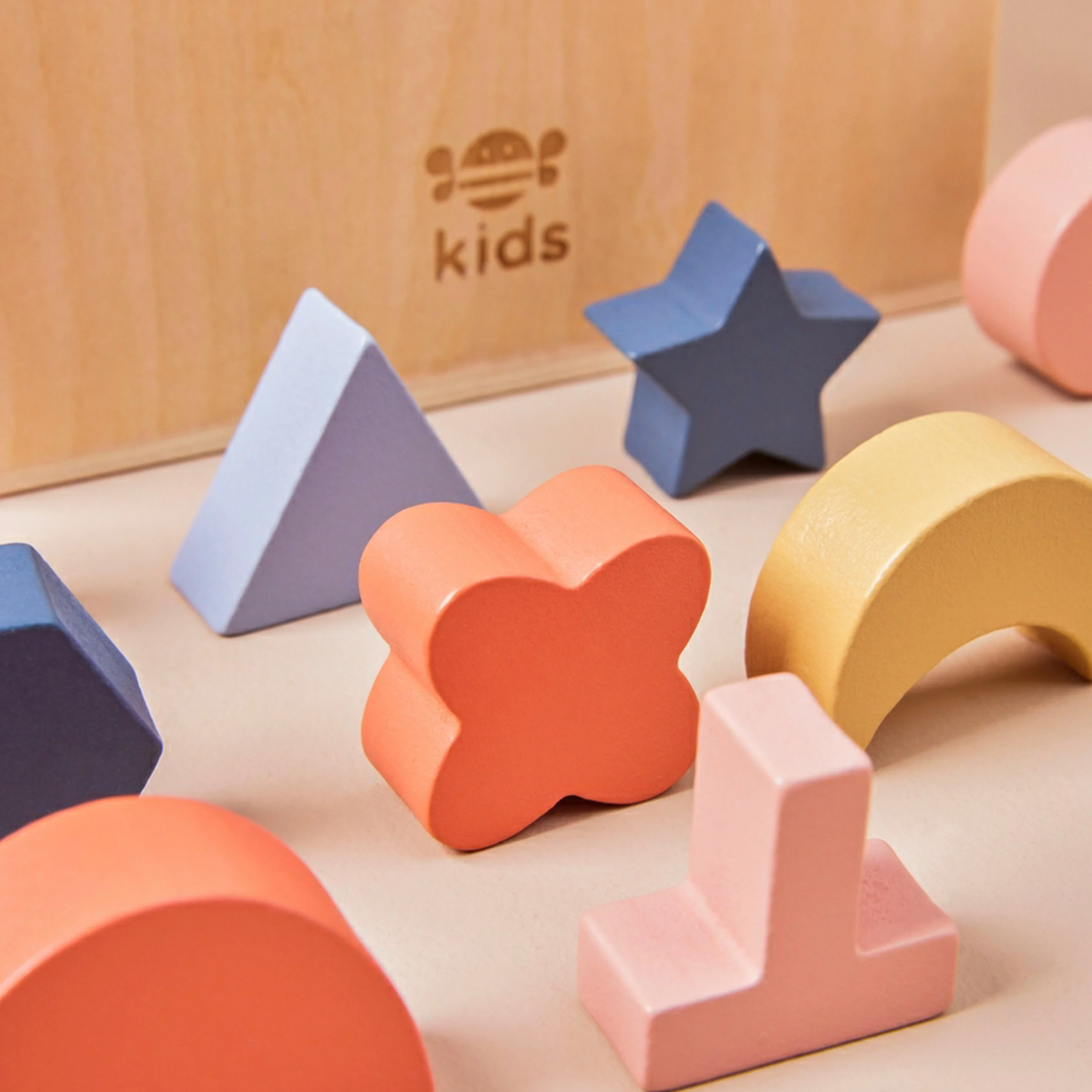 Wooden Shapes House Engraved Toy Set - Image 2