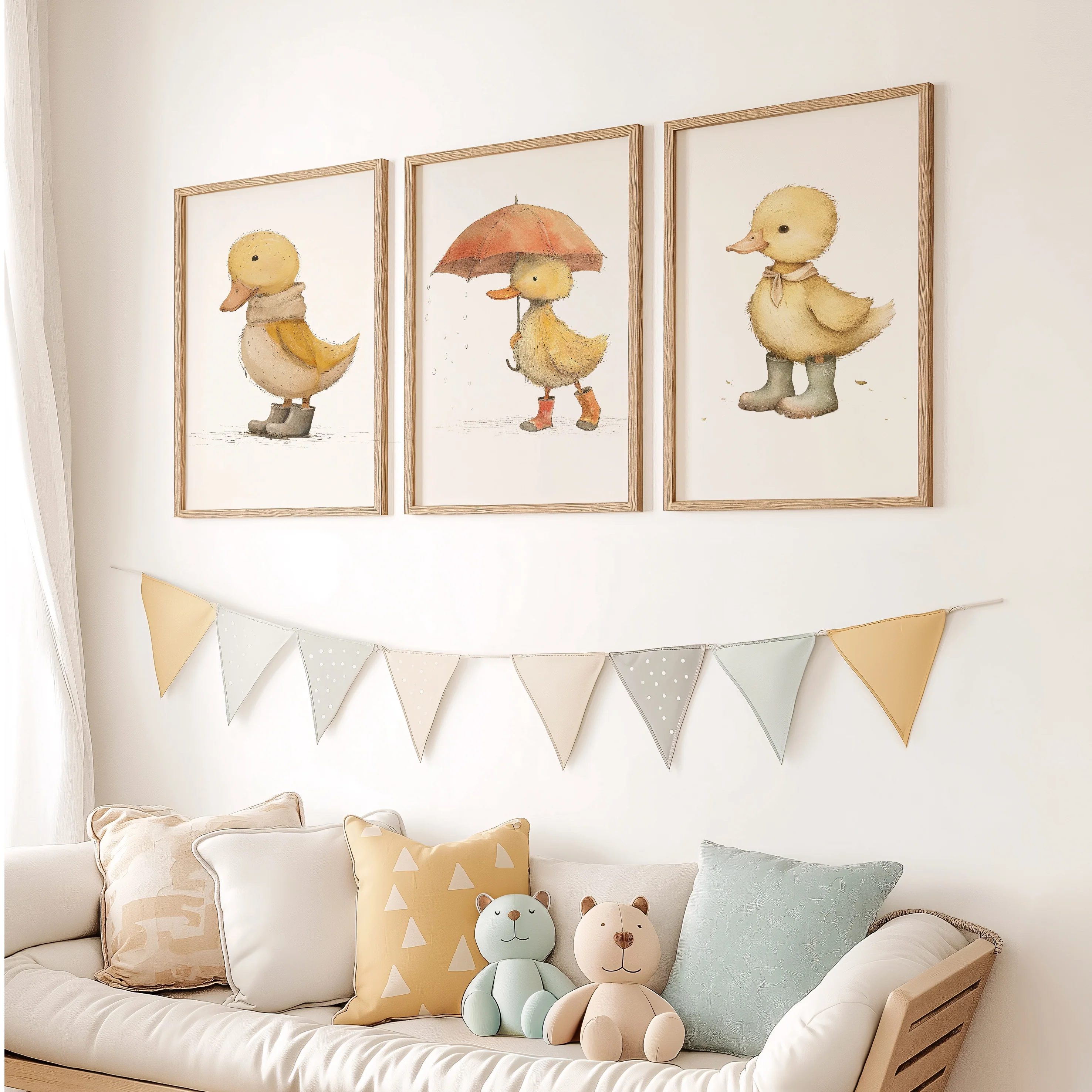 Yellow Duckling Set of 3 Wall Art - Image 2